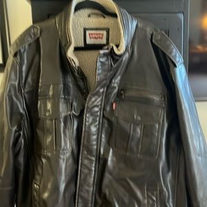 Men size 4XL Levi’s Leather Jacket Dark Brown